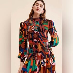 FARM Rio Colorful Long Sleeve Dress